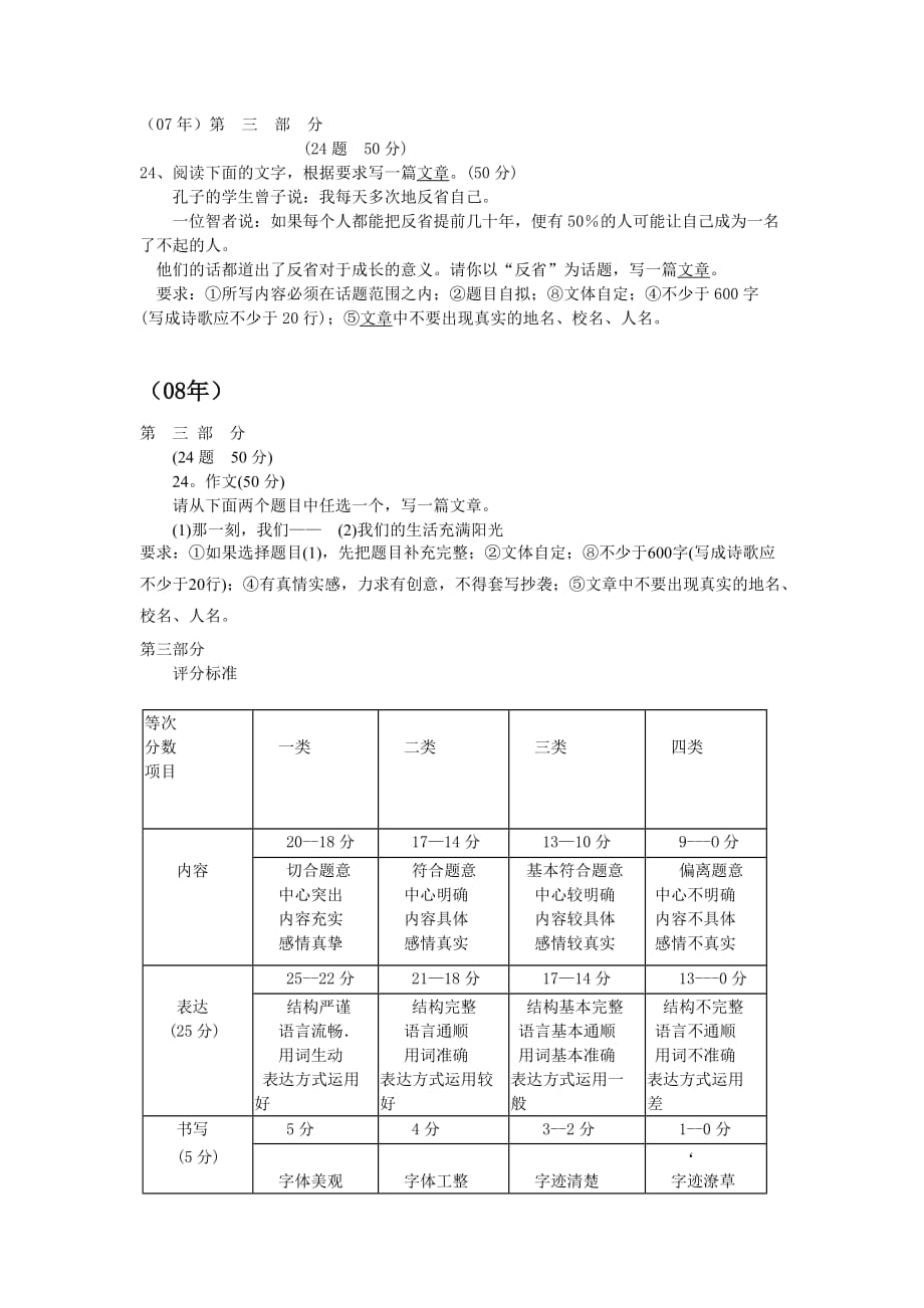 河北省中考语文试题（作文）.doc_第1页