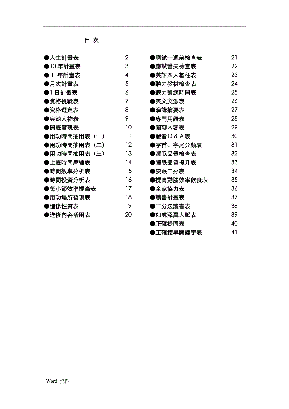A4纸工作法原理-表格学习术_第1页