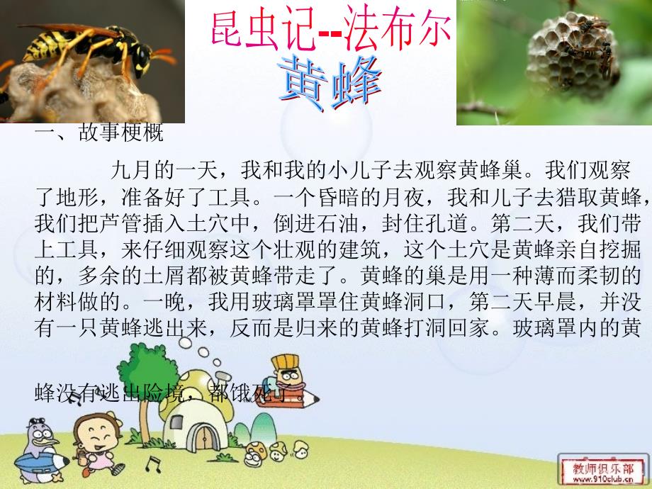 《昆虫记》黄蜂PPT课件.ppt_第1页
