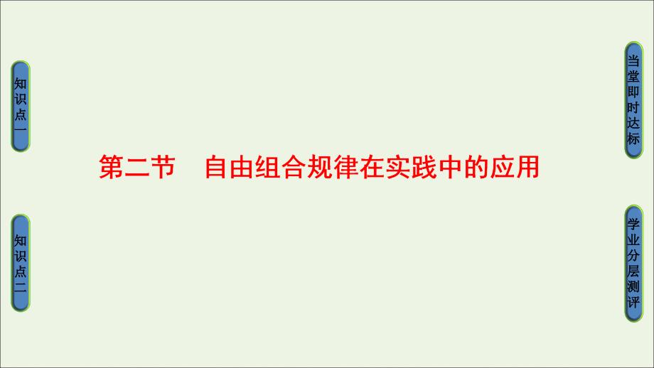 2018-2019高中生物第2单元第2章第2节自由组合规律在实践中的应用课件中图版_第1页
