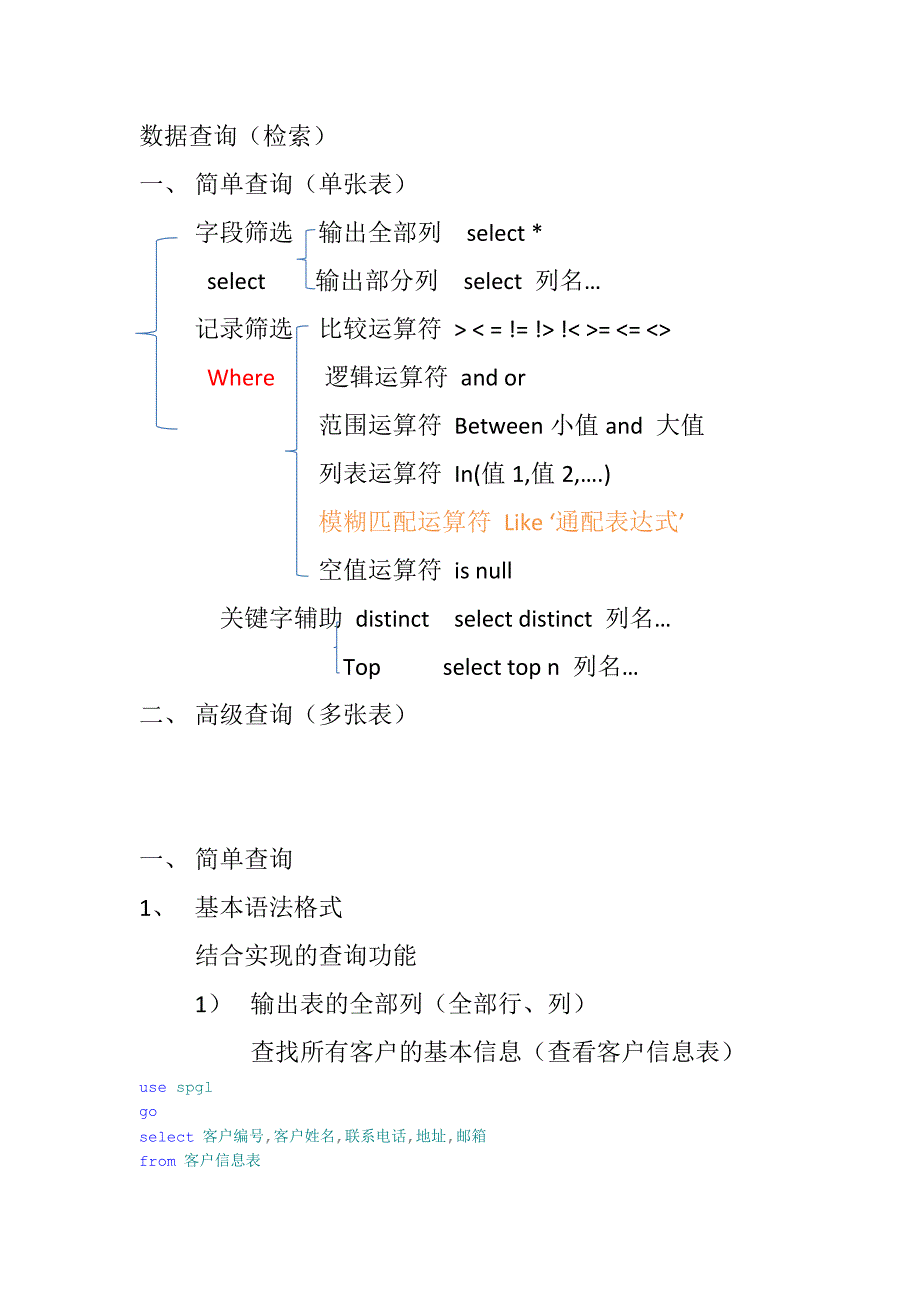 数据库查询方法_第1页