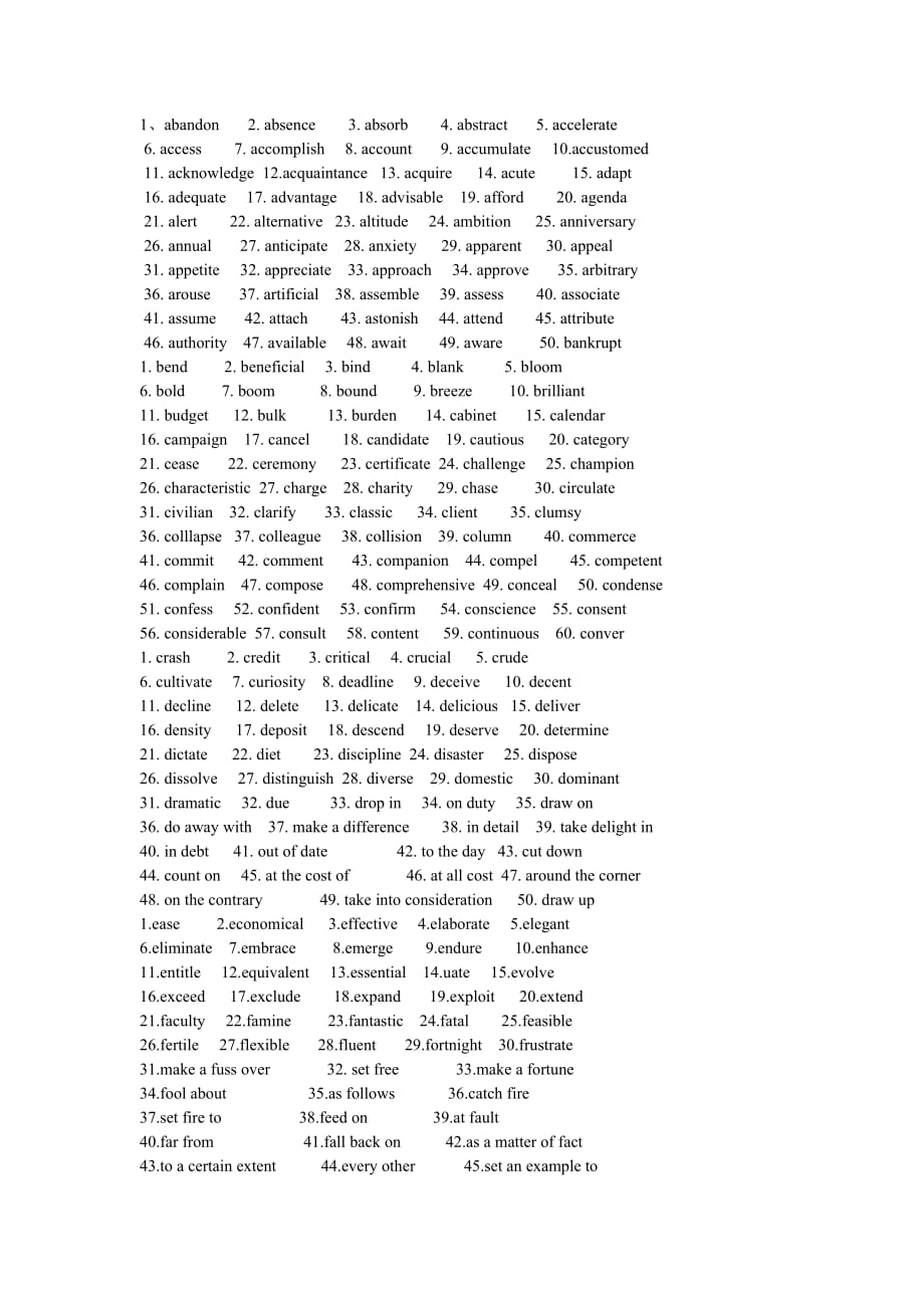 河北专接本英语词汇_第1页