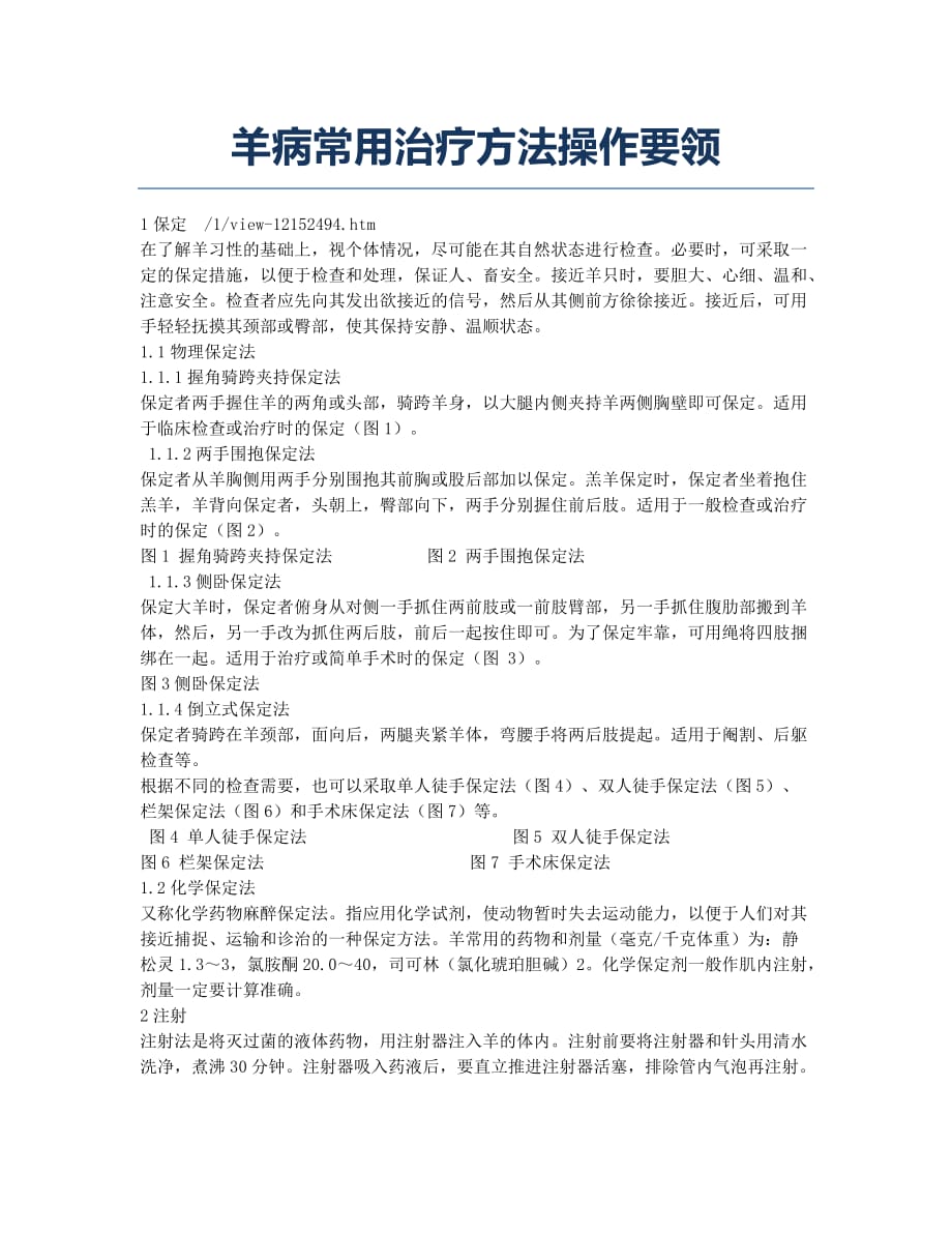羊病常用治疗方法操作要领.docx_第1页