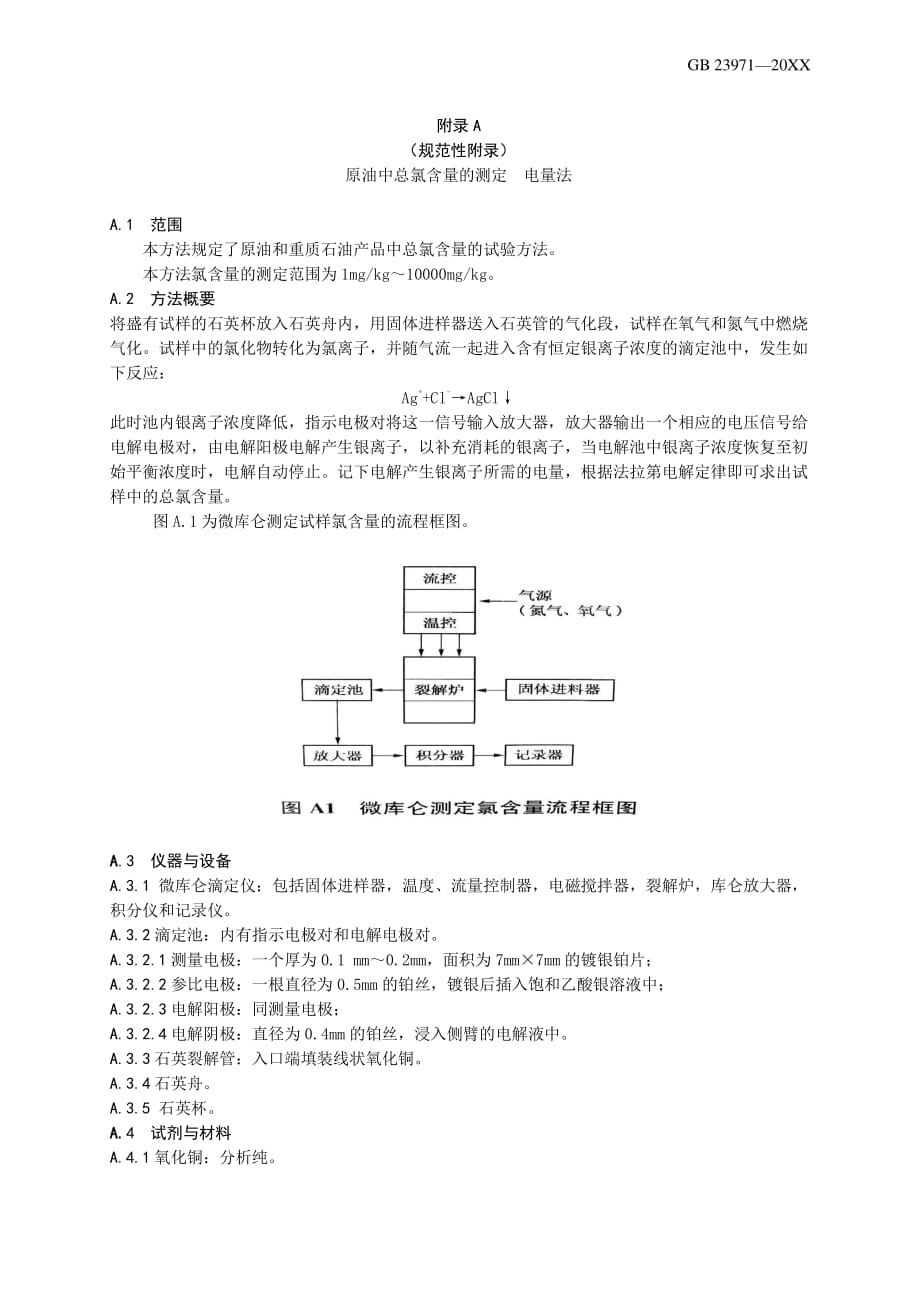 原油中总氯含量的测定 电量法_第1页