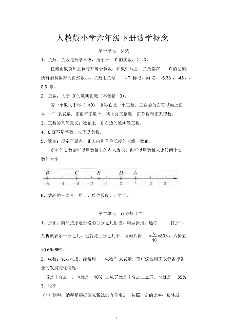 人教版小学六年级数学下册必背概念和公式.pdf_第1页