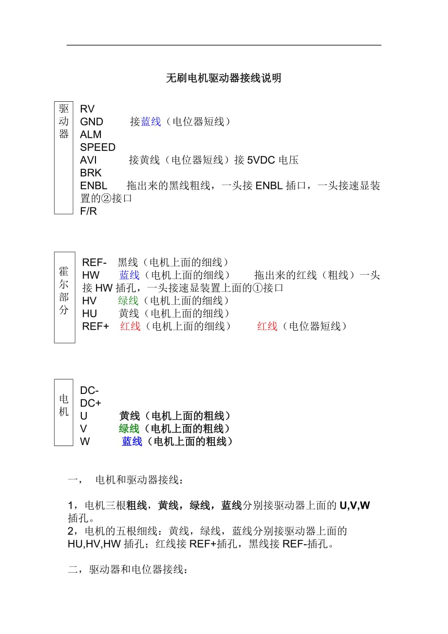 无刷电机驱动器接线说明.doc_第1页