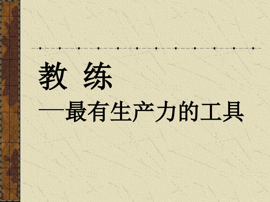《精编》教练最有生产力的工具_第1页