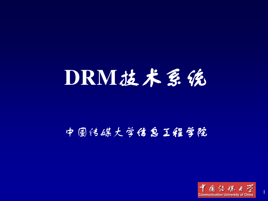 数字声音广播 9 DRM技术系统_第1页