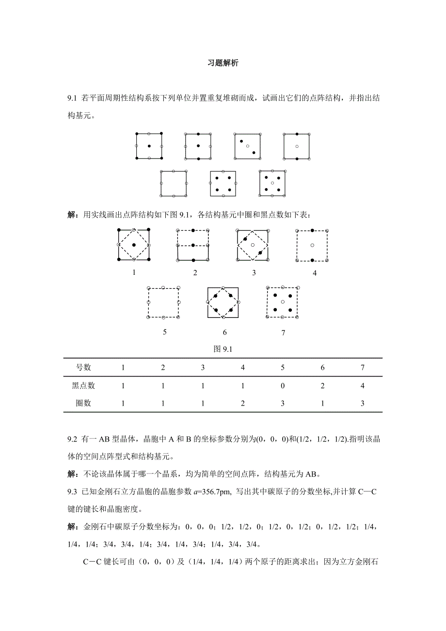 结构化学 第九章习题解析.doc_第1页