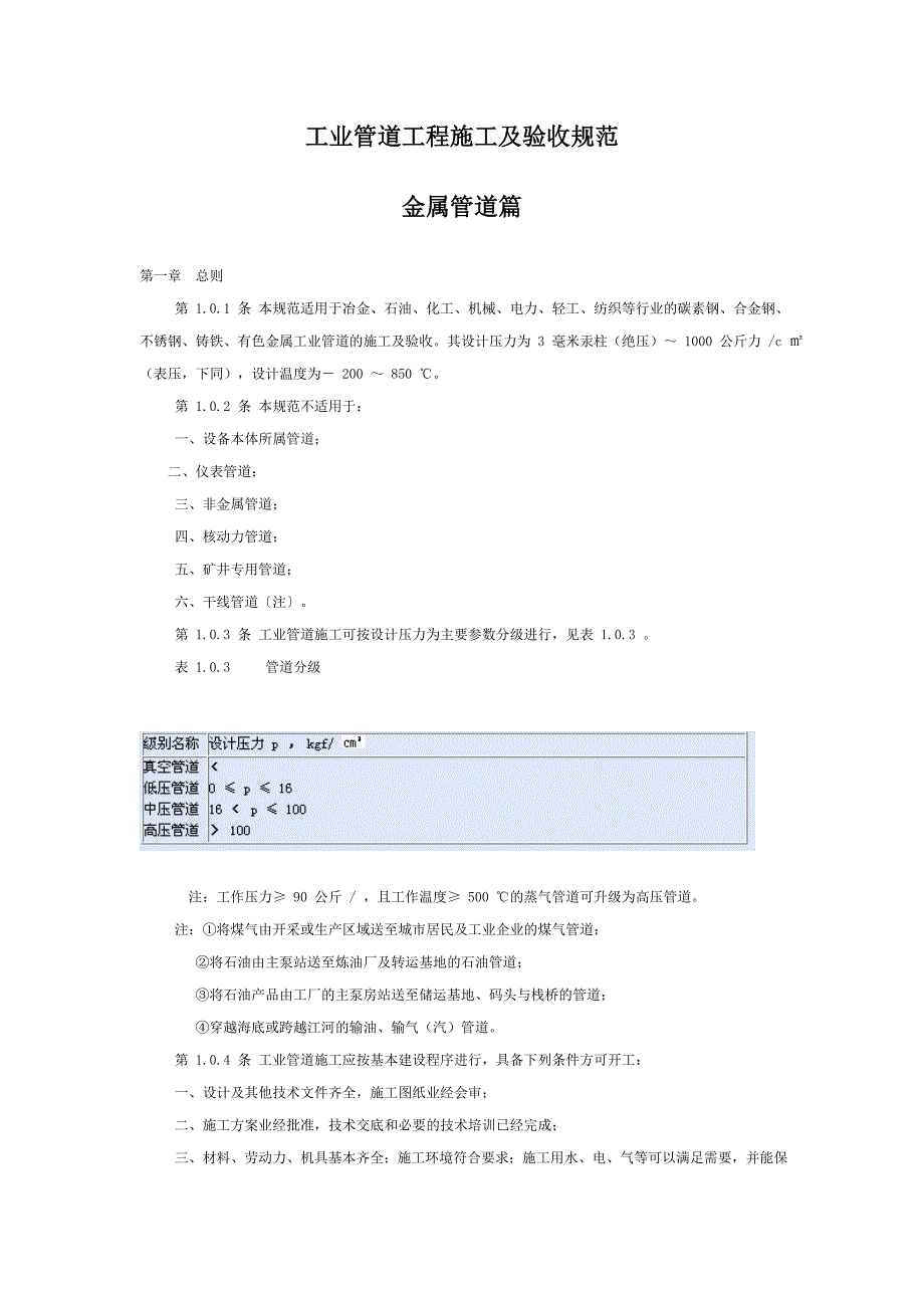 (2020年)企业管理制度工业管道工程施工及验收规范_第1页
