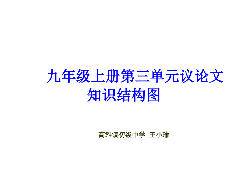 九年级语文第三单元知识结构图课件_第1页