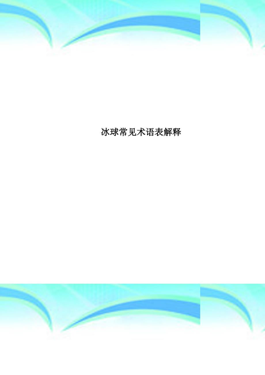 冰球常见术语表解释_第1页