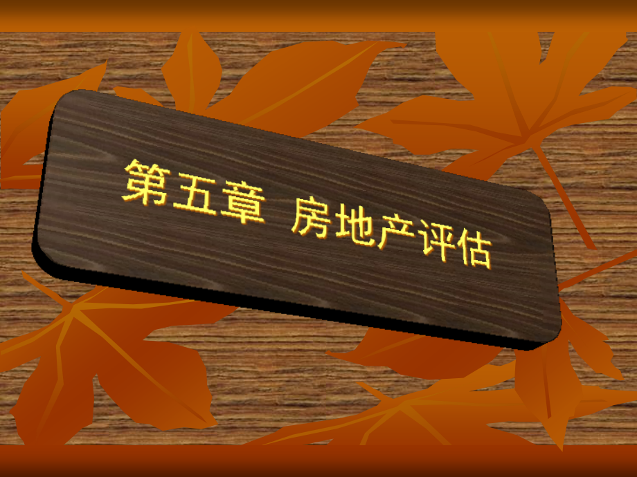 4第五章 房地产评估精编版_第1页