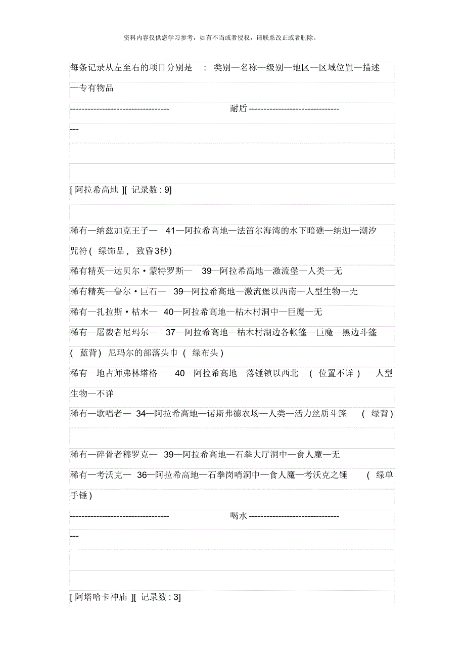 每条记录从左至右的项目分别是样本[参考]_第1页