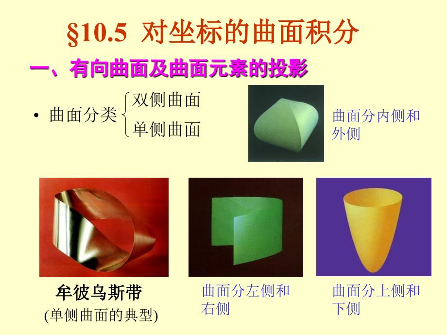 &amp#167;10.5对坐标的曲面积分知识讲解_第1页