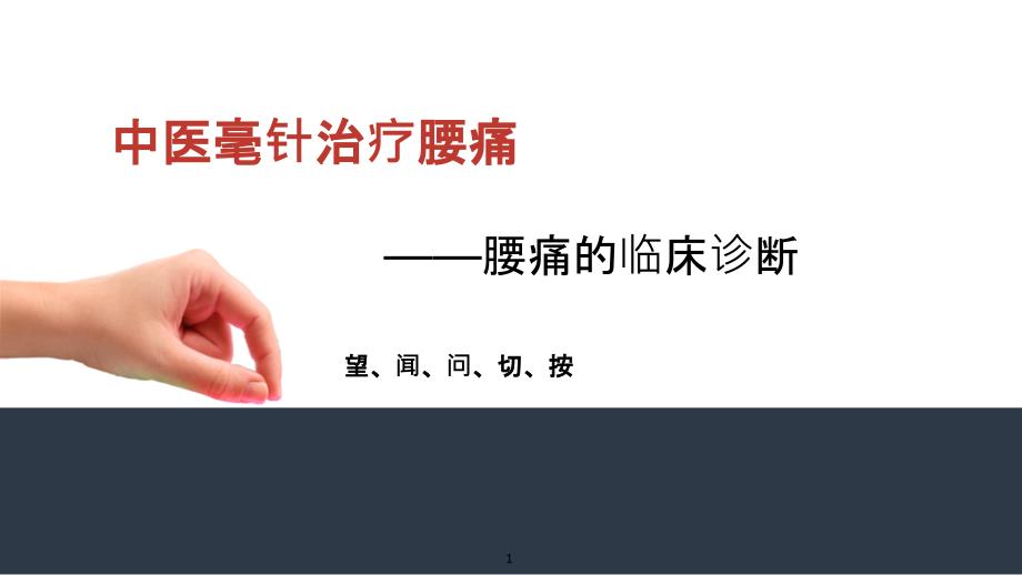 腰痛的临床诊断PPT课件_第1页