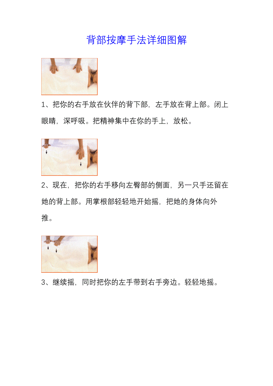 背部按摩手法详细图解(最新编写)_第1页