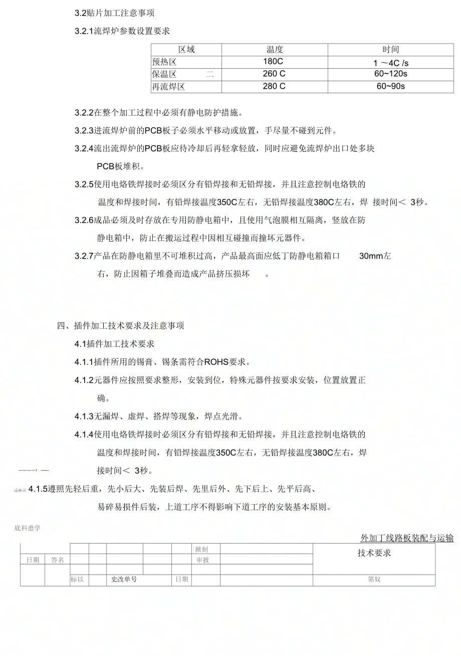外加工线路板在外协企业装配及运输过程中的技术要求V2.0_第1页