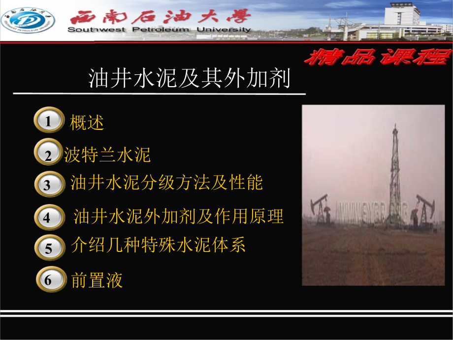 油井水泥及其外加剂_第1页