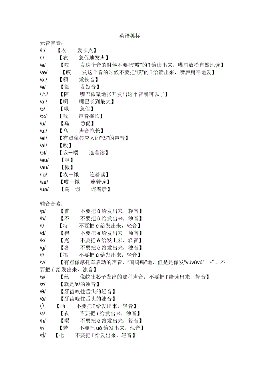 英语英标 （精选可编辑）_第1页