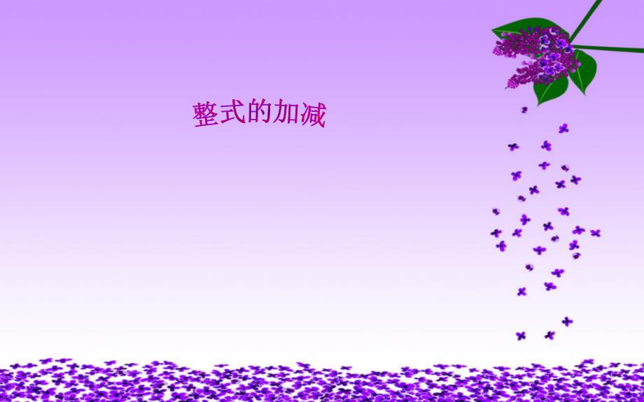 北师大版《整式的加减》优质课一等奖课件_第1页
