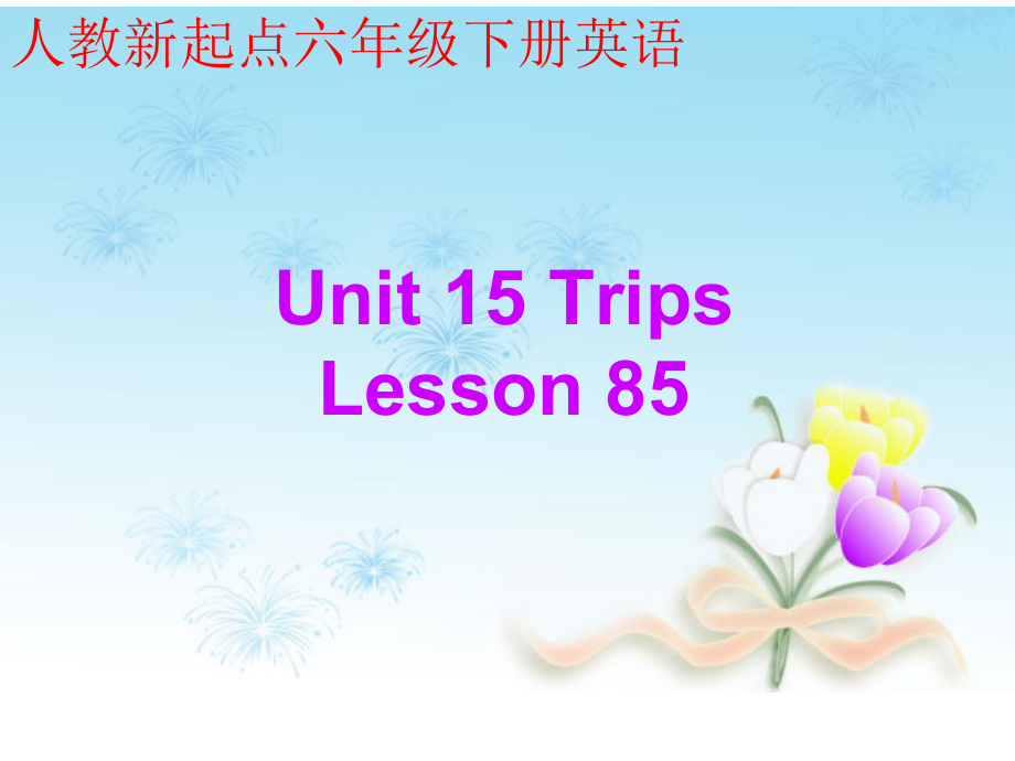 六年级英语下册 Unit 15 Lesson 85课件 人教新起点_第1页