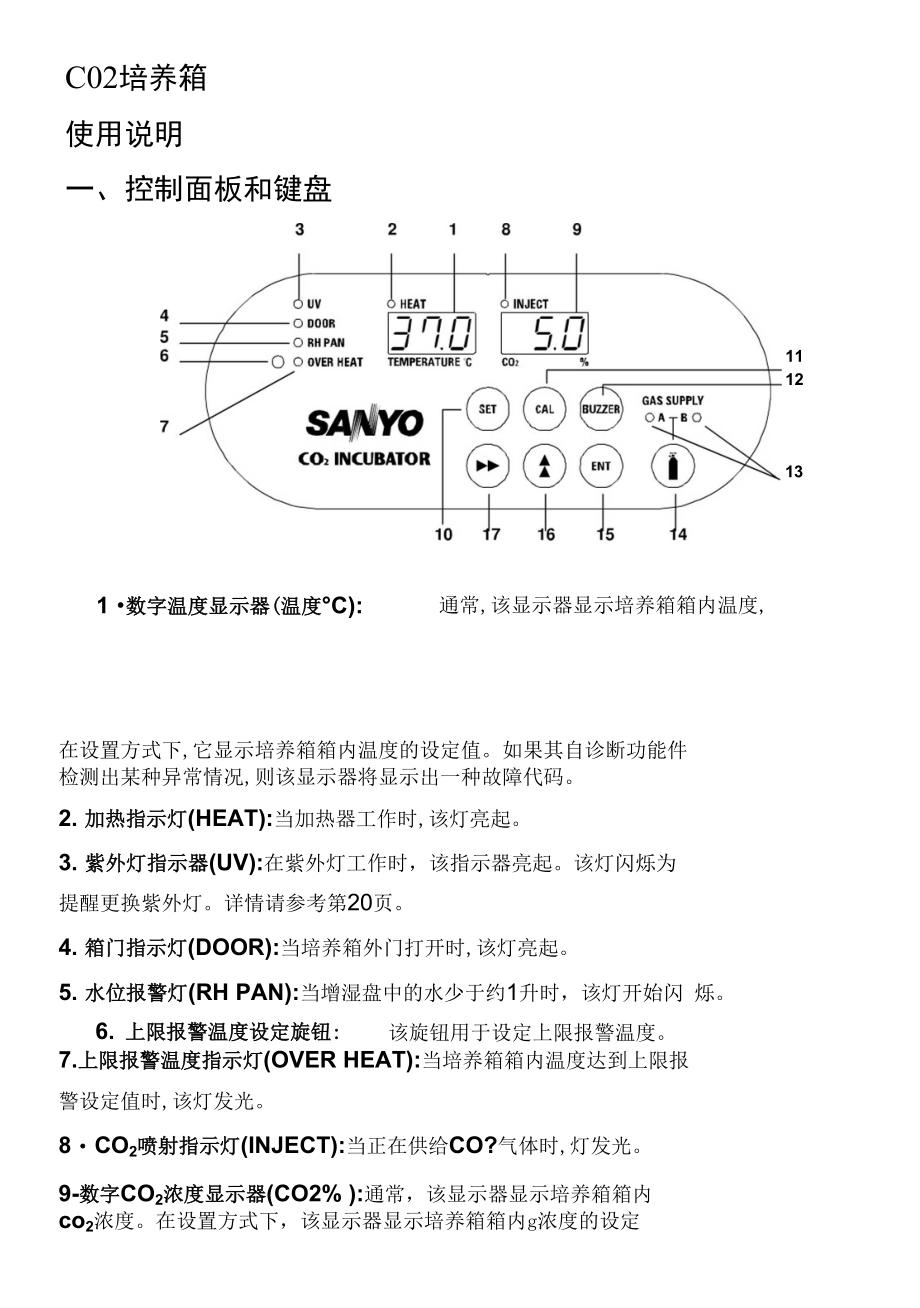 CO2培养箱(使用方法)_第1页