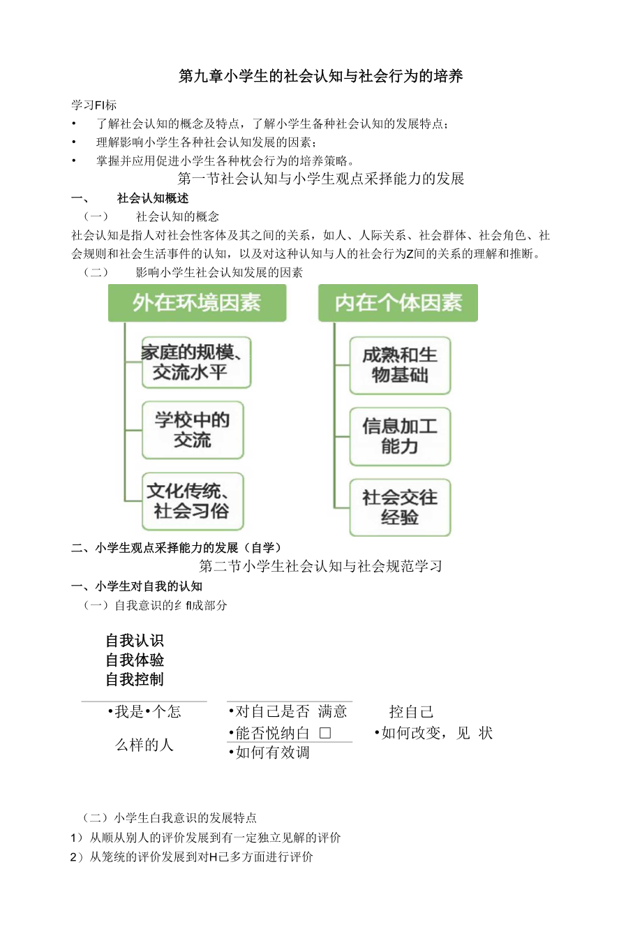 小学生认知与学习 第九章 小学生的社会认知与社会行为的培养_第1页