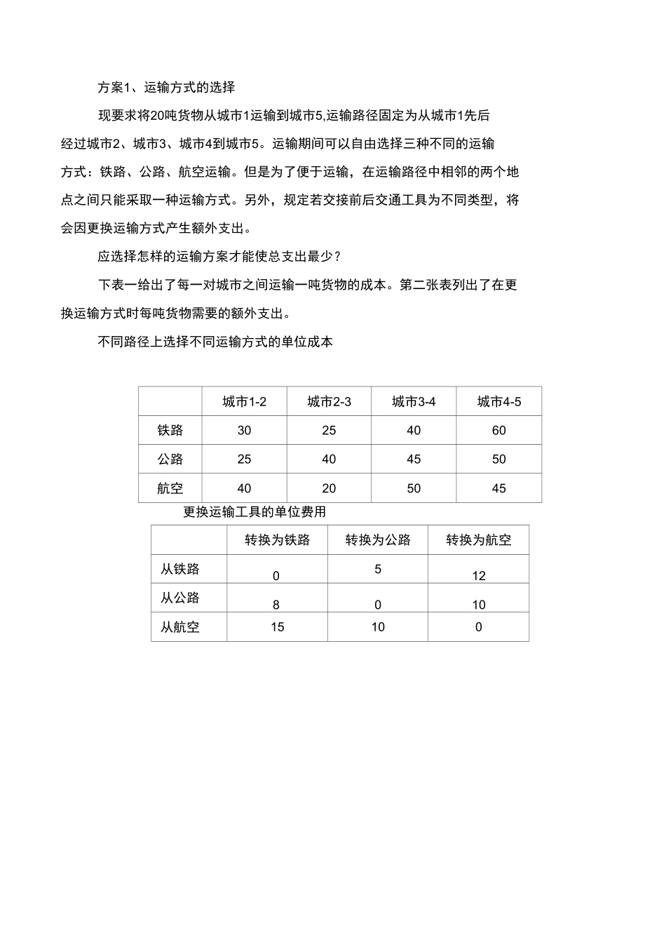 方案1运输方式的选择_第1页