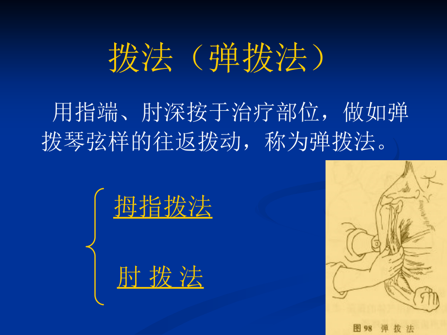 保健推拿课件：弹拨法和掐法_第1页