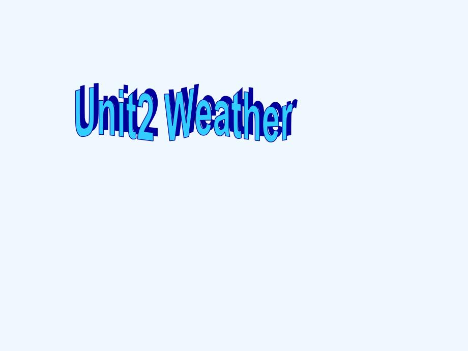 人教版二年级英语下册Unit2weather资料_第1页
