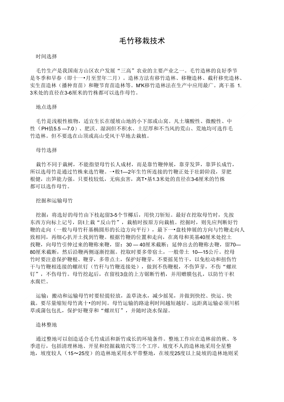 毛竹移栽技术_第1页