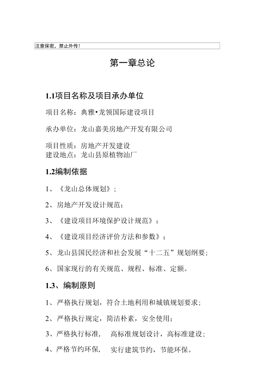 典雅龙领国际建设项目投资可行性分析_第1页