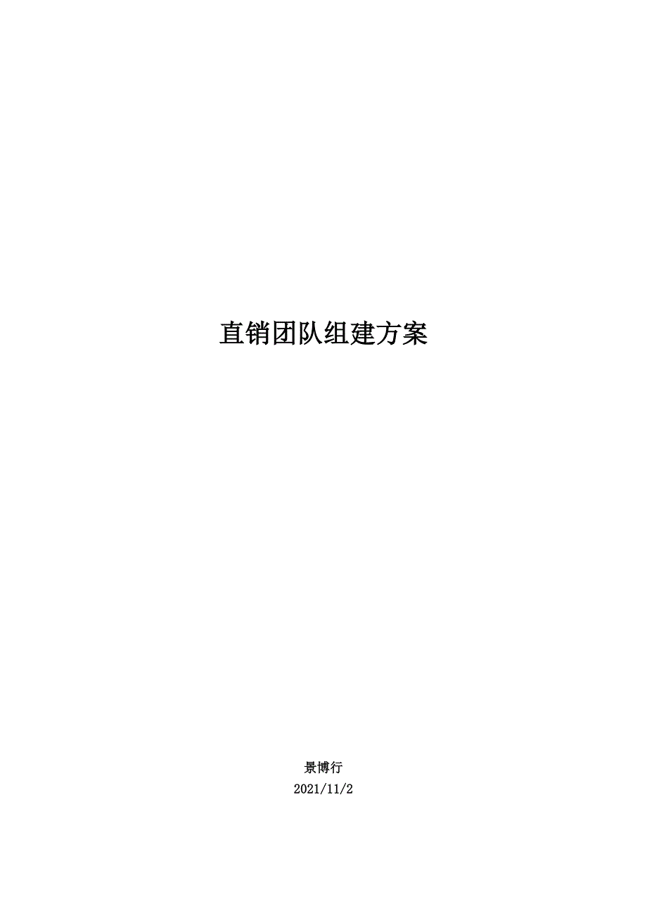 直销团队组建方案20101102_第1页