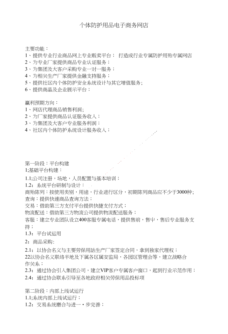 个体防护用品电子商务网店_第1页