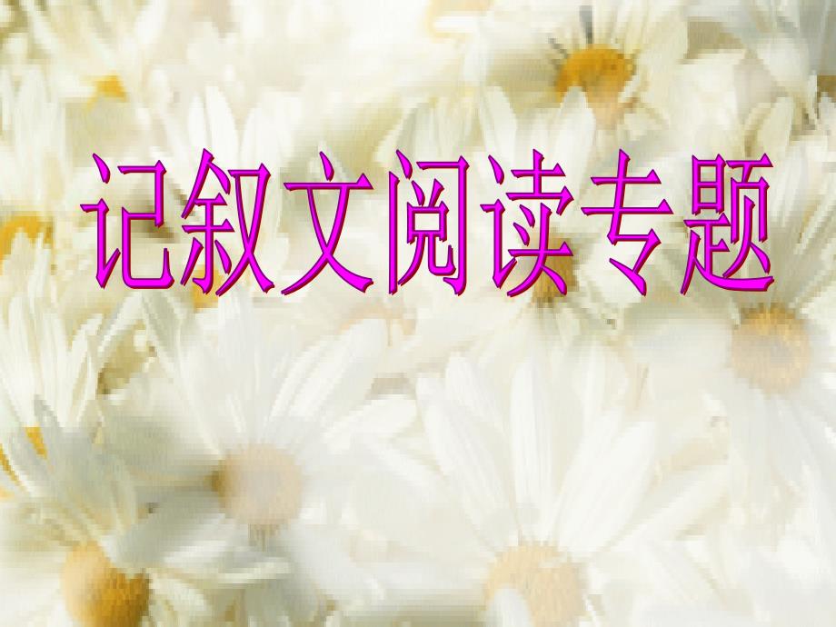 九年级语文上册 (记叙文阅读专题)教学课件 人教新课标版 课件_第1页