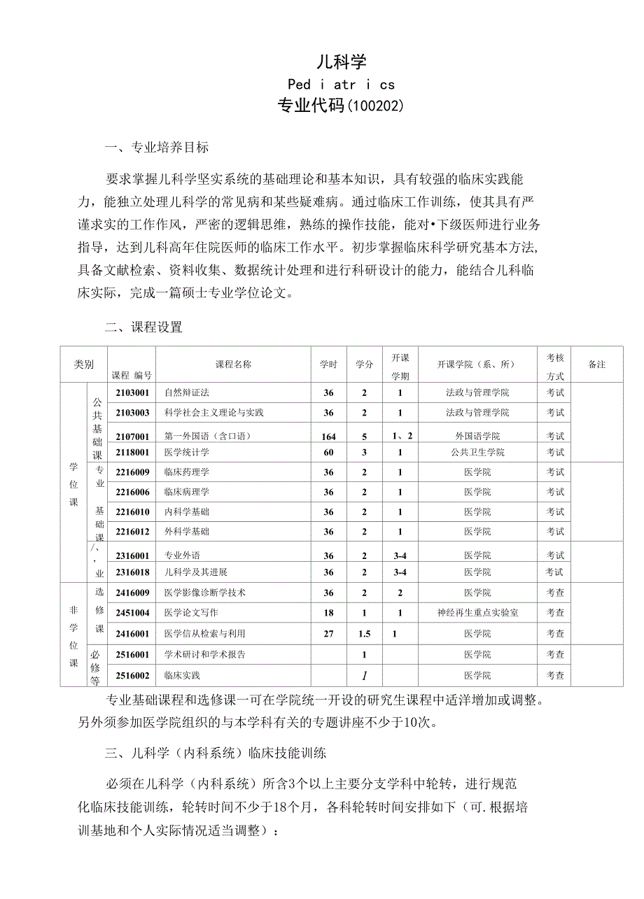 02《儿科学》专业学位培养方案new_第1页