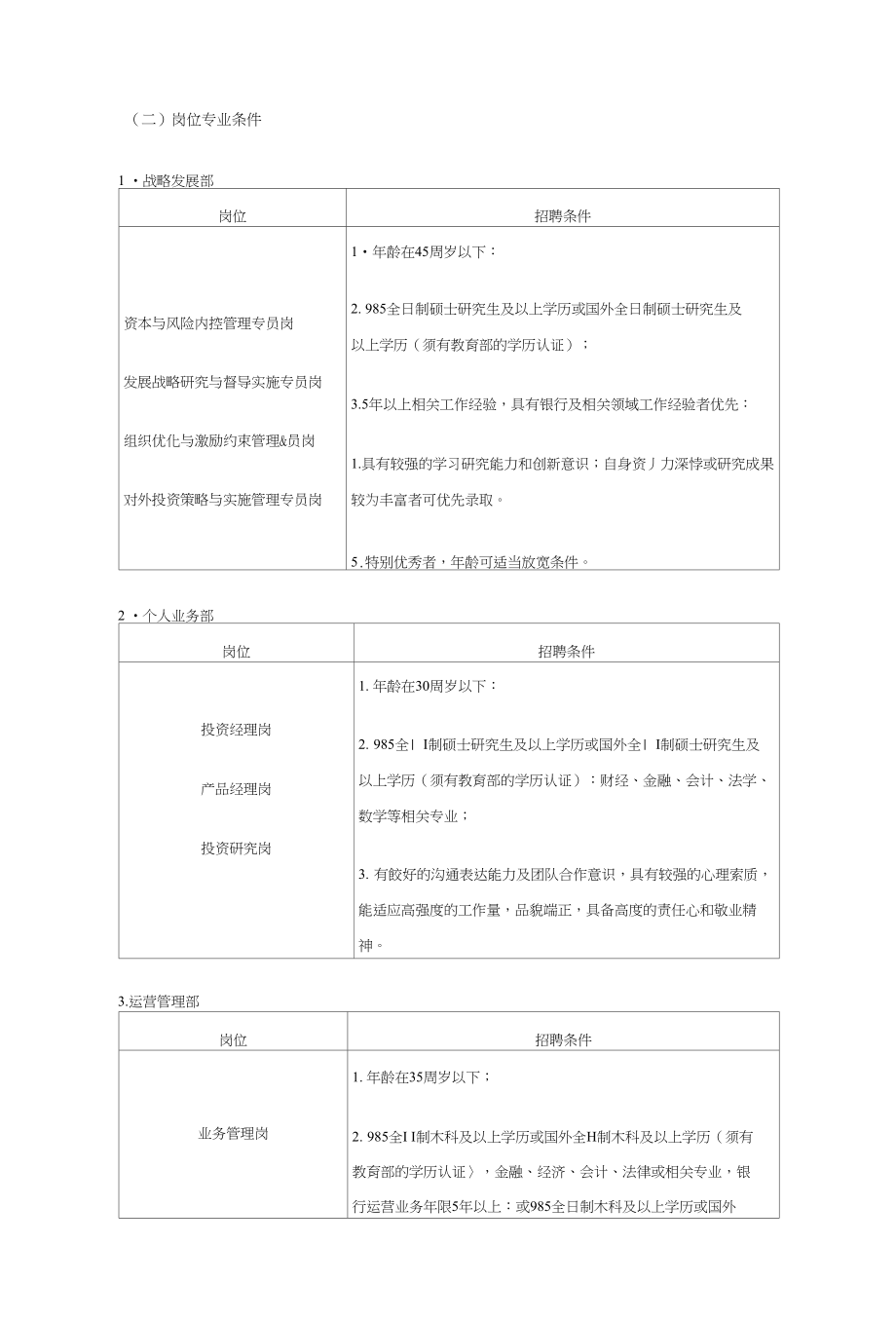 （二）岗位专业条件_第1页