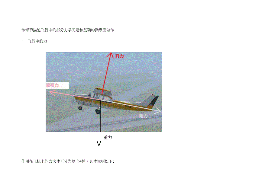 模拟飞行基础教程1 飞行中的部分力学问题和基础的操_第1页