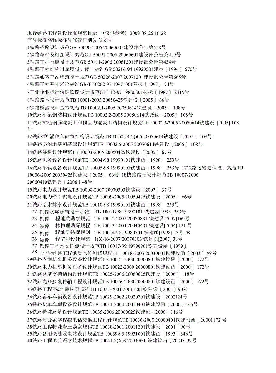 现行铁路施工标准_第1页
