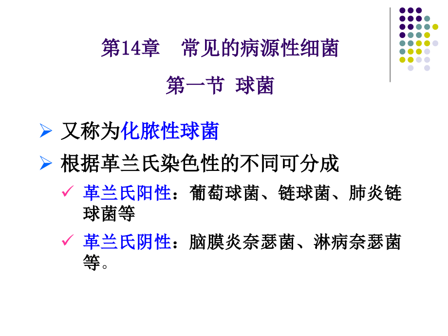 微生物免疫学：第14章常见的病源性细菌_第1页