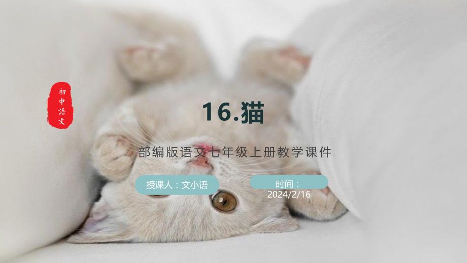 部编版语文七年级上册教学课件《猫》（含同步教案和习题）_第1页