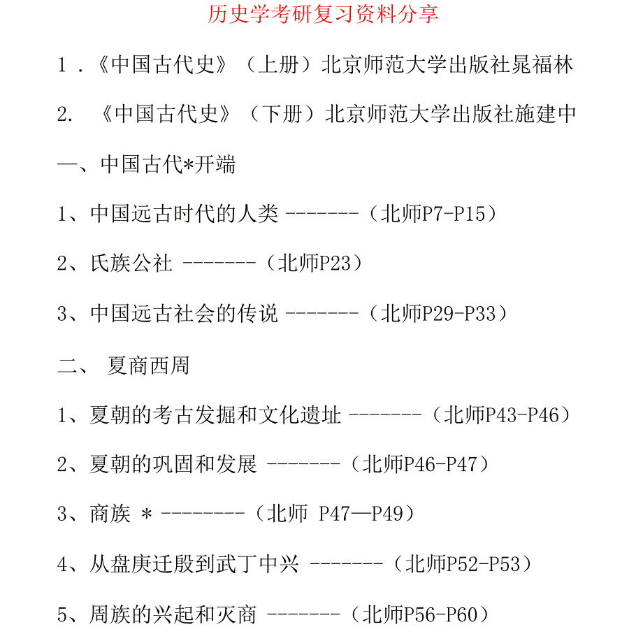 历史学考研复习资料分享_第1页