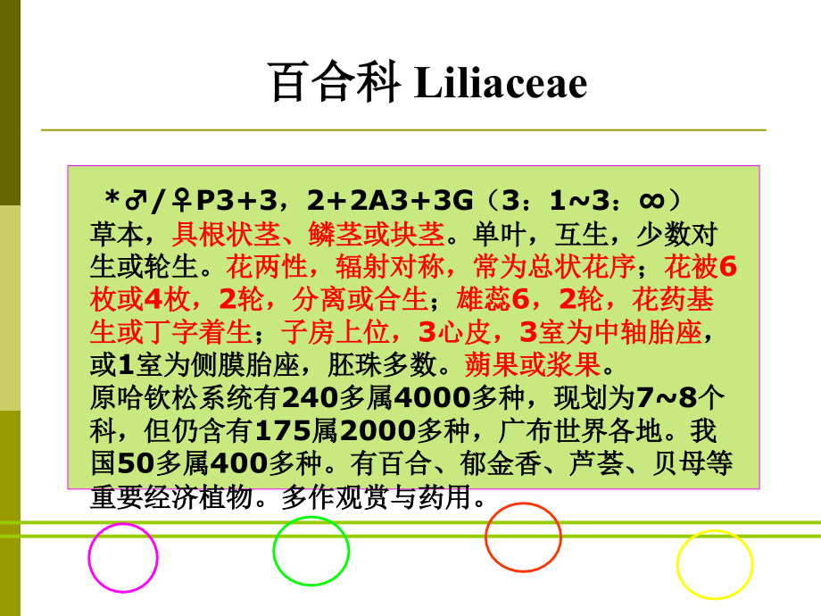 园林植物学：第三十九章 百合目-百合科_第1页