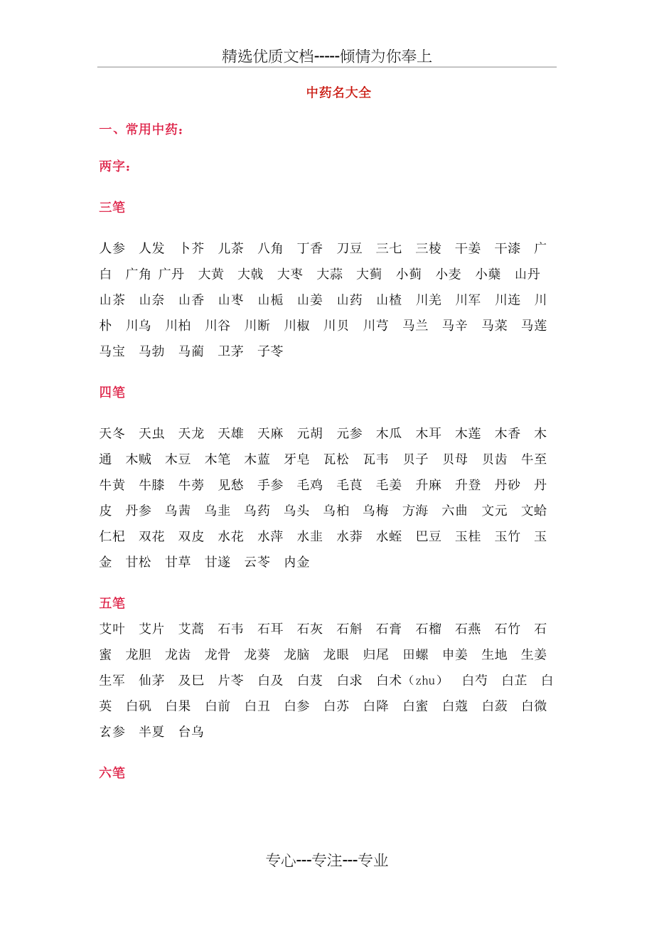 中药名大全(共7页)_第1页