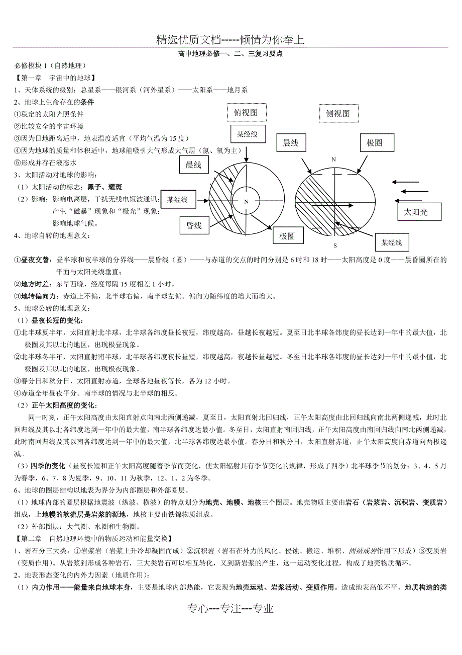 高中地理会考知识点总结全汇总(共18页)_第1页