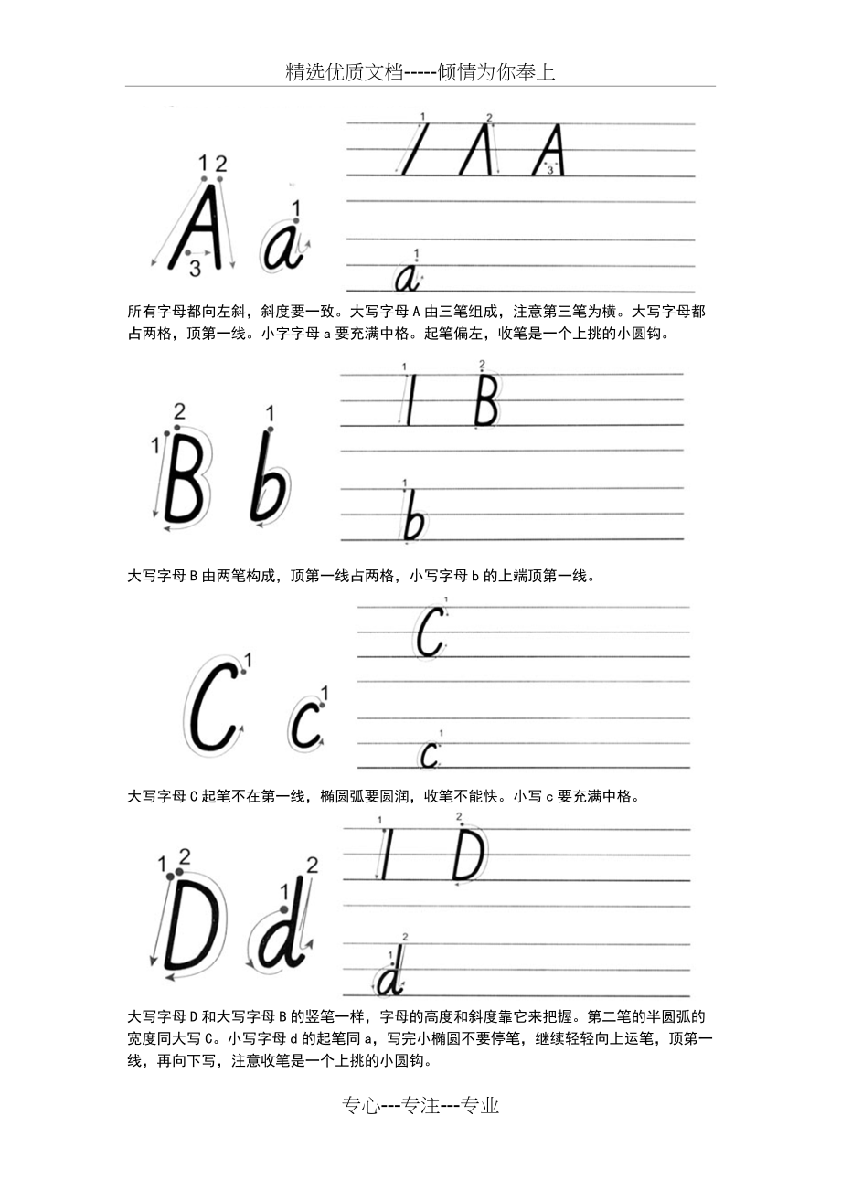 26个字母写法(共9页)_第1页