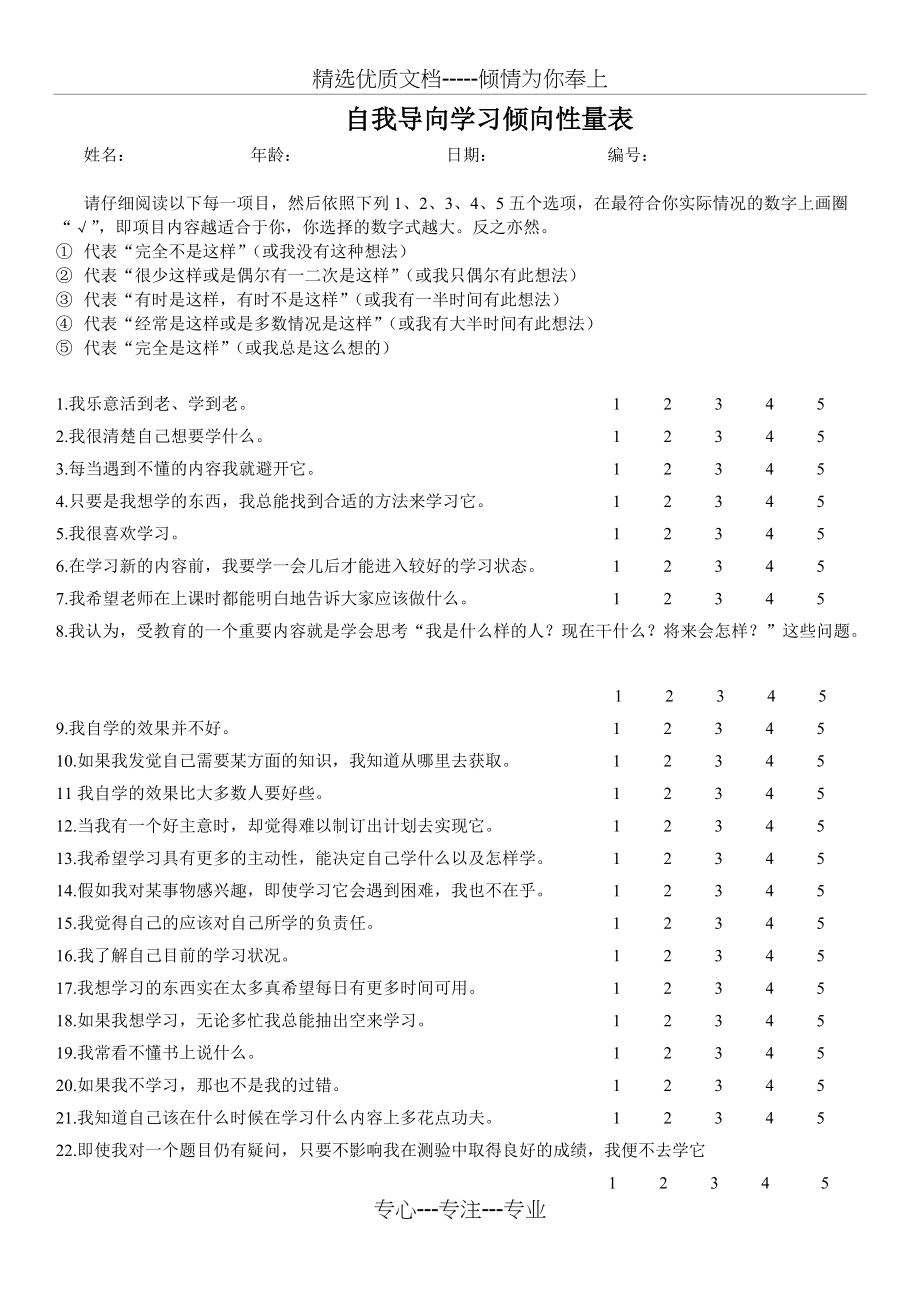 自我导向学习倾向性量表(共3页)_第1页