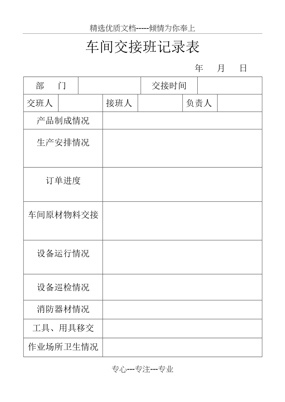 车间交接班记录表(共2页)_第1页