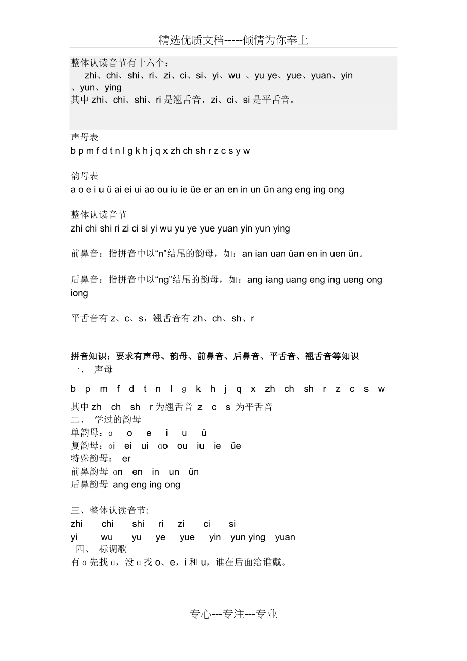 整体认读音节有十六个(共2页)_第1页